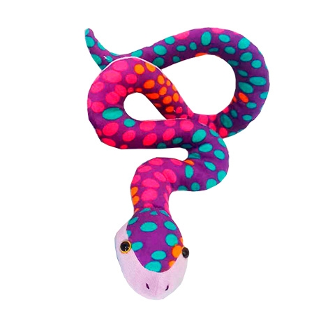 Новогодний подарок Игрушка Змейка Фиолетовая 25см