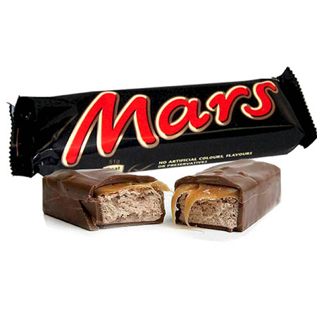 Новогодний подарок Шоколадный батончик Mars 50гр