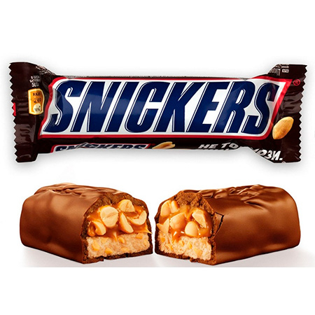 Жаңа жылдық сыйлық Шоколадный батончик Snickers